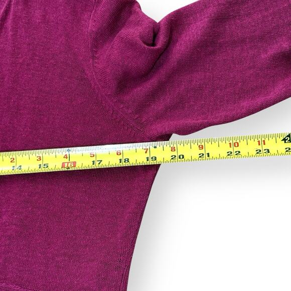 Eileen Fisher Cardigan Womens Small Italian Yarn Linen Silk Lightweight Magenta - Picture 7 of 8
